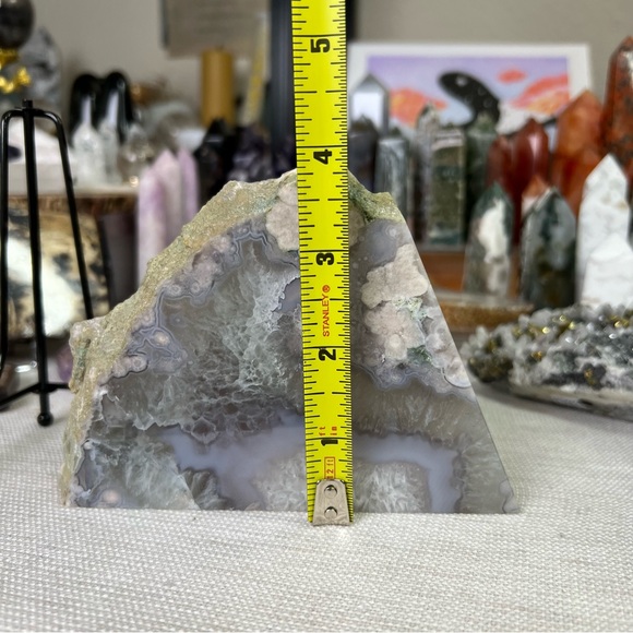 Green quartz flower agate slab - Picture 5 of 8